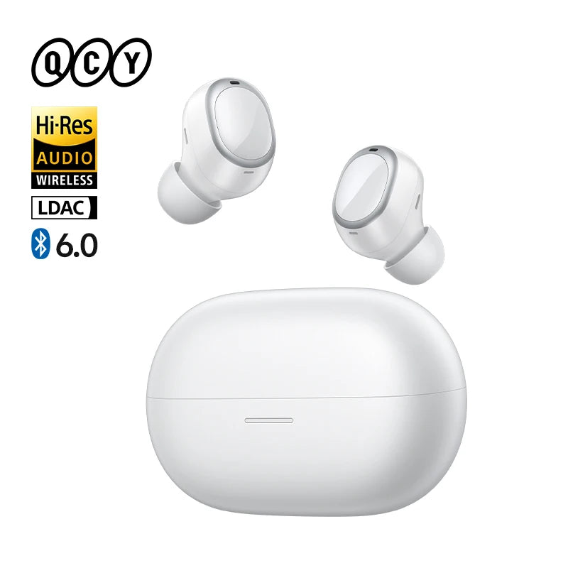 QCY MeloBuds A30 Wireless Earbuds 60dB Adaptive AI Scene ANC 8-Mic 3-Device Connect Bluetooth Earphones LDAC Hi-Res Headphones