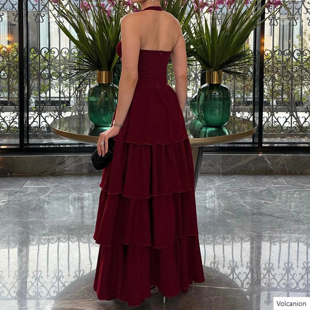Customized A-line Evening Dresses Floor-length Spaghetti Strap Sleeveless Prom Gown Fashion Crystal Flowers Draped Party Gown