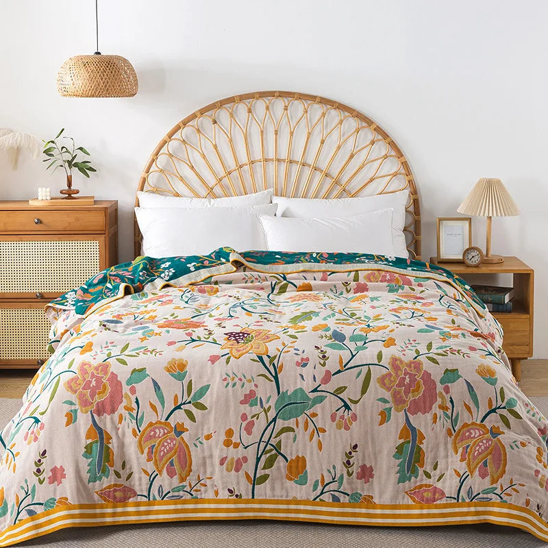 New Luxury Cotton Blankets And Bedspread Double-sided Sofa Towel Household Nap Blankets Soft Summer Cooling Quilt Bed Sheet