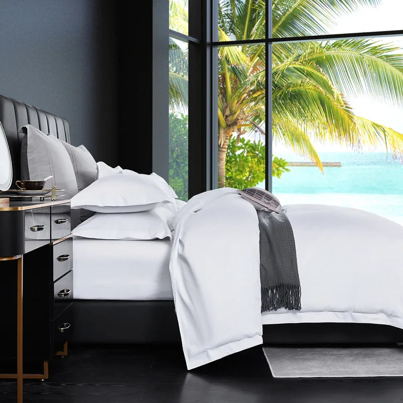 Simple Bedding Set for 5-Star Hotels 3/4Pcs Duvet Cover, Sheet Pillowcases Double Queen King Size Homestay Quilt Cover Bed Linen