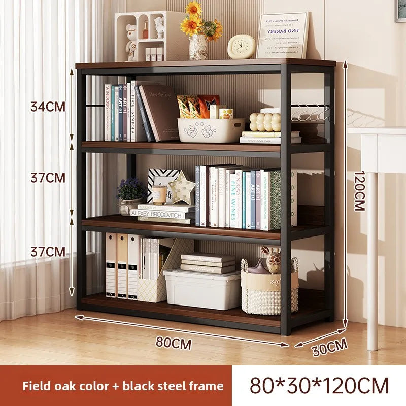 Bookshelf Floor-to-ceiling shelf Integrated wall-to-wall multi-layer storage rack Bedroom wall display cabinet Office shelf