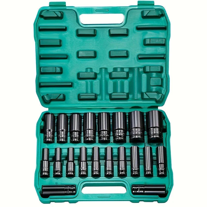 1/2 Inch Drive Socket Set, 20-Piece (8-32mm) for Automotive Repair, DIY Projects & Home Maintenance Tools