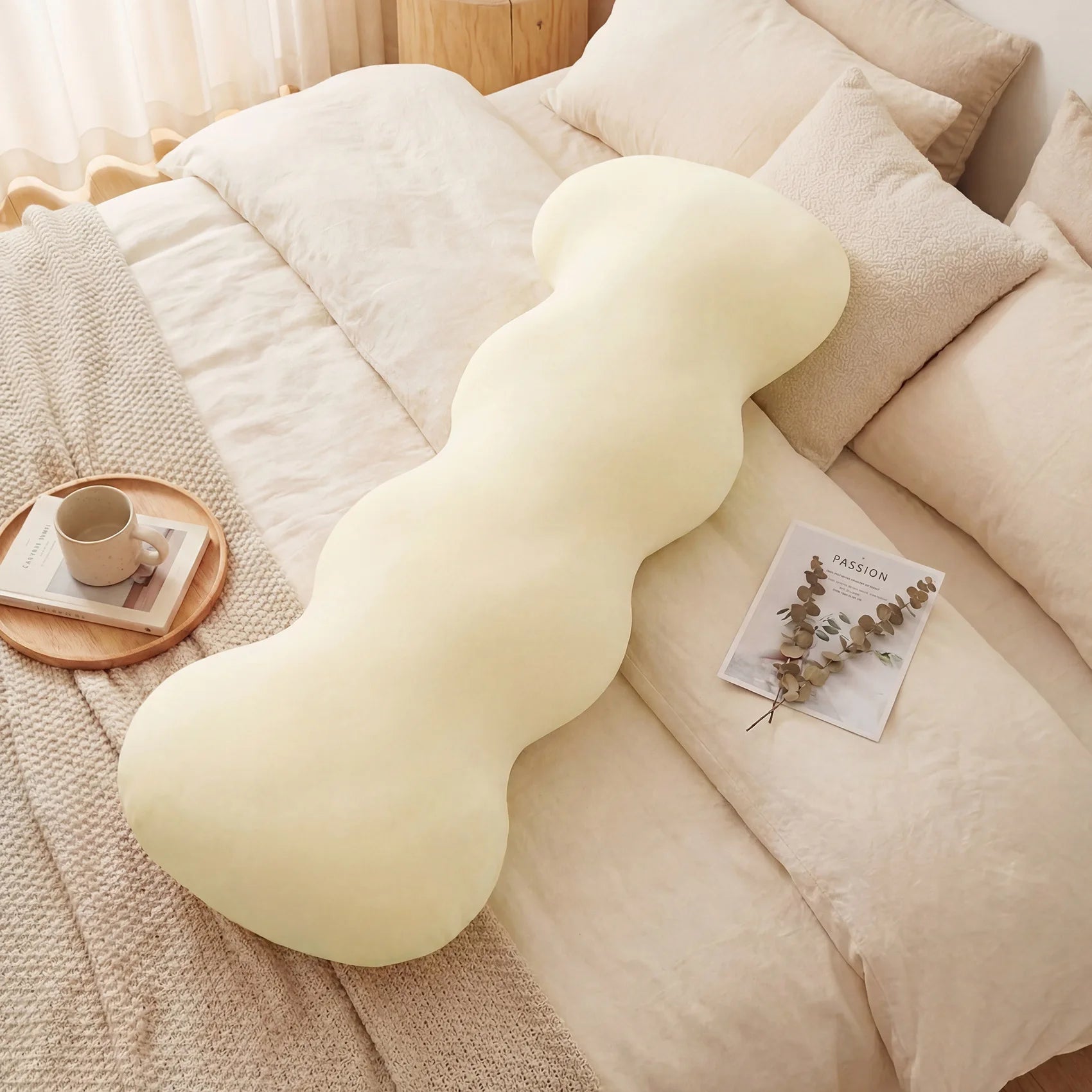 Pillows for Sleeping Detachable and Washable Ice Silk Women's Sleeping Leg Clip Long Pillow for Pregnant Women's Side Sleeping