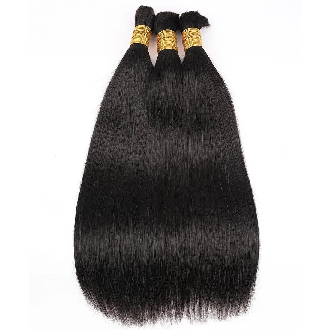 Human Hair Bulk for Braiding Straight Brazilian Virgin Human Hair Bulk no Weft for Braids Straight Bulk Human Hair Natural Black