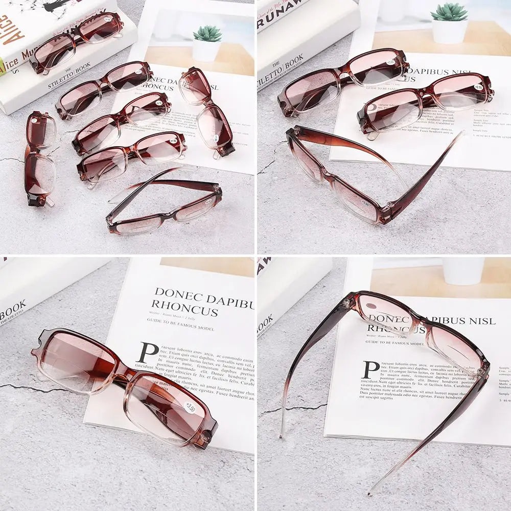 Men Women Near-far Dual-use Presbyopia Eyeglasses Light Resin Reading Glasses Read Eyewears
