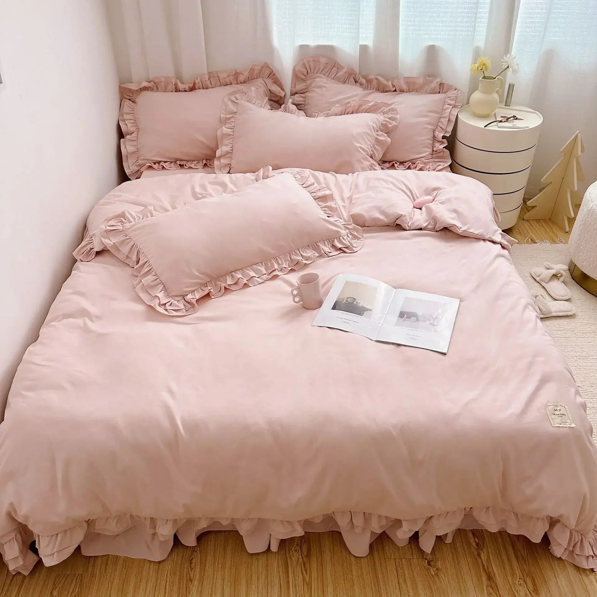 Bedding Set European Simple Large Family Set Large Quilt Cover Home Comfortable Quilt Cover Pillow Cover Bed Sheet