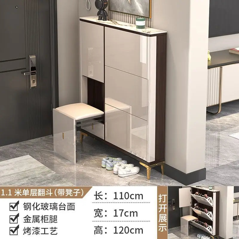 Luxury Ultra-thin Shoe Cabinet Organizer Storage Living Room Display Modern Shoe Shelf Slippers Muebles Shoemakers Furniture