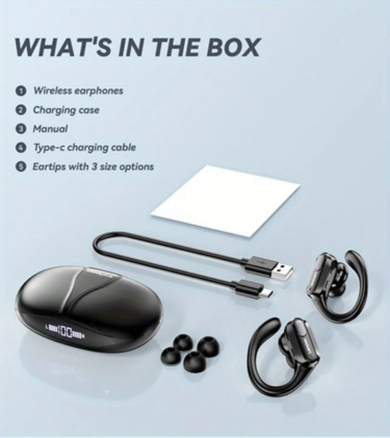 Lenovo XT80 Bluetooth 5.3 Earphones True Wireless Headphones with Mic Button Control Noise Reduction Earhooks Waterproof Headset