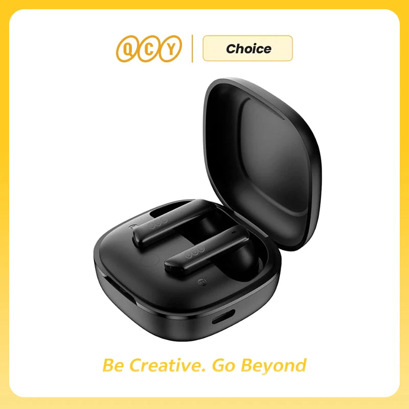 QCY HT05 Melobuds ANC Wireless Bluetooth Earbuds BH21HT05A 40dB 6 Mic AI-Enhanced Calls Transparency App for Custom EQ 30H