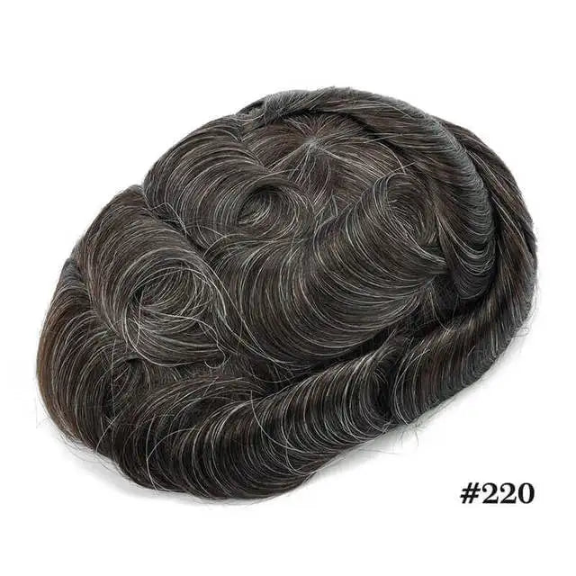 Men Toupee Capillary Prothesis Lace PU Indian Human Hair Wig for Man Australia Toupee Hairpiece Natural Hair System Durable Wigs