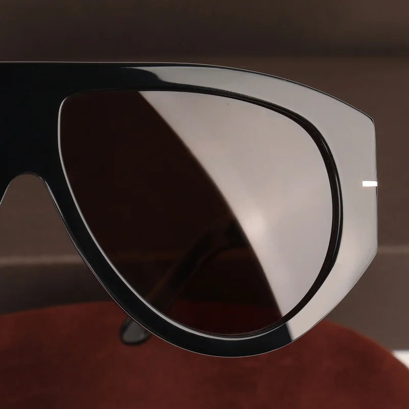 Fashion Large Frame Pilot Sunglasses For Ladies Brand Desinger Men Thick Eyeware Shades Women Oversized Simple SUN GLASSES