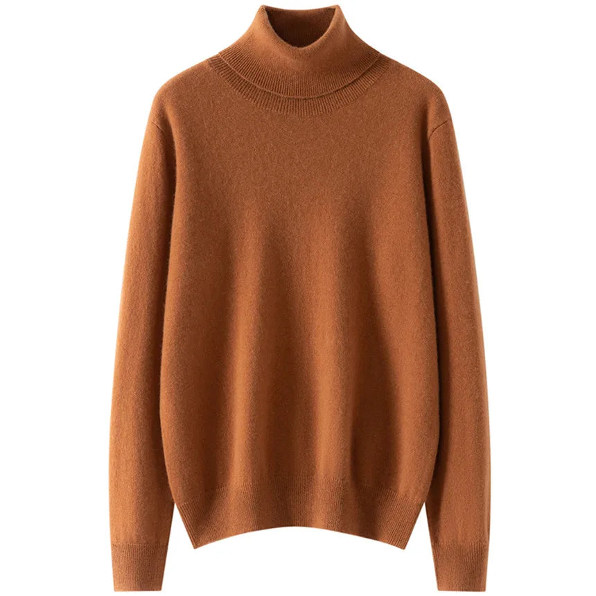 Women Sweaters 100% Pure Cashmere Pullovers Winter New Arrival Turtleneck Jumpers Woman Knitwear Girl Clothes Lady Top 20Colors