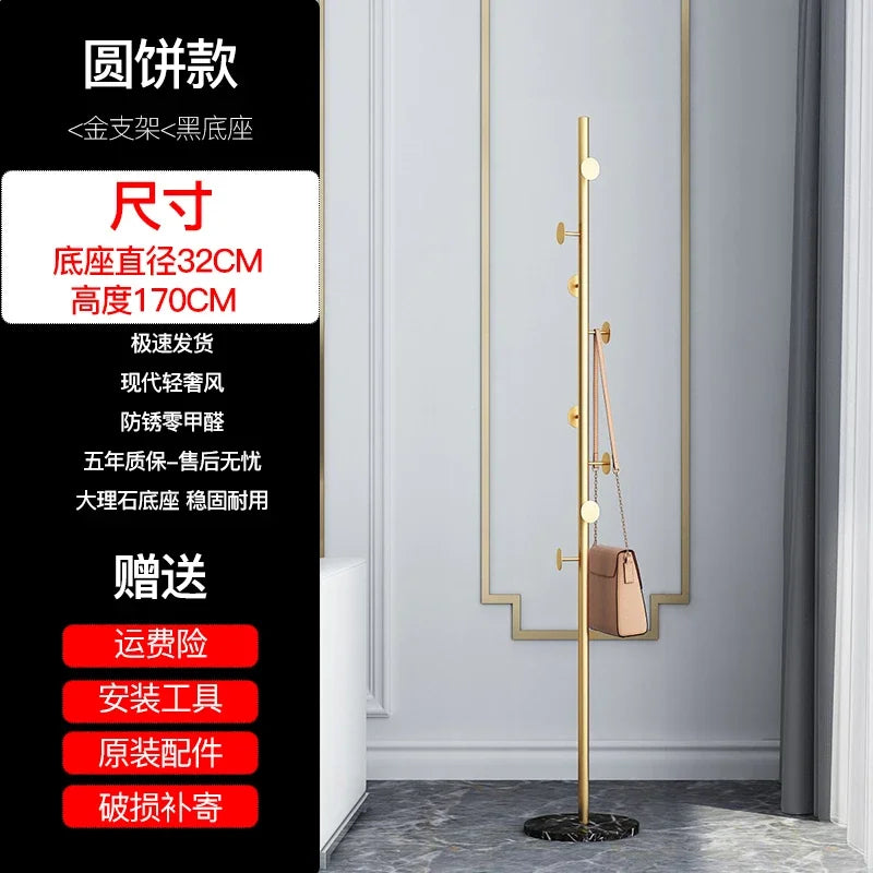 Marble Clothes Hanger Floor-Standing Bedroom Rack Simple Coat Stand Popular Clothes Organizer Luxury Garment Display