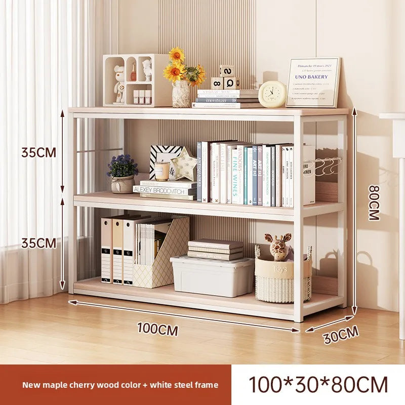 Bookshelf Floor-to-ceiling shelf Integrated wall-to-wall multi-layer storage rack Bedroom wall display cabinet Office shelf