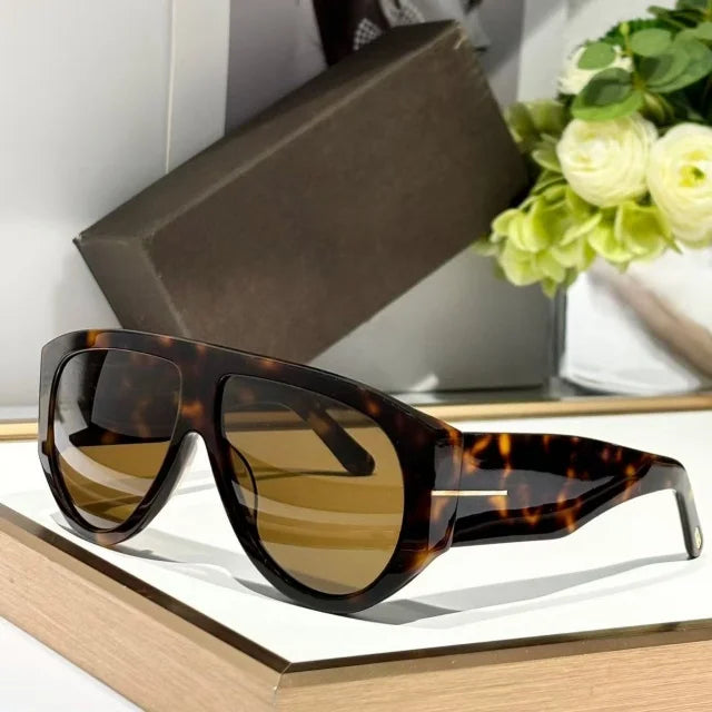 Fashion Large Frame Pilot Sunglasses For Ladies Brand Desinger Men Thick Eyeware Shades Women Oversized Simple SUN GLASSES