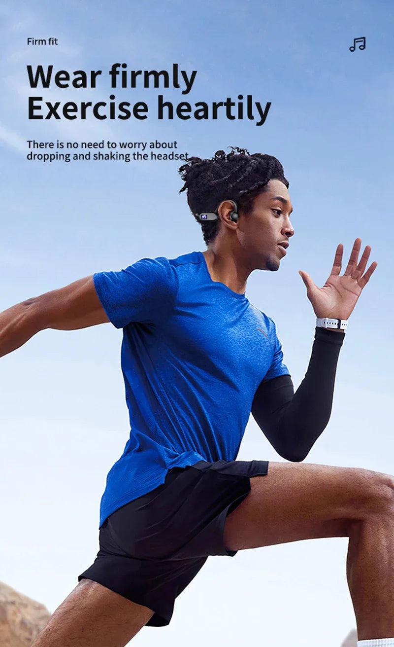 X7 Bone Conduction Wireless Earphone Sport Swimming Bluetooth Compatible Headphone Hand-free With Mic For Running Earbuds