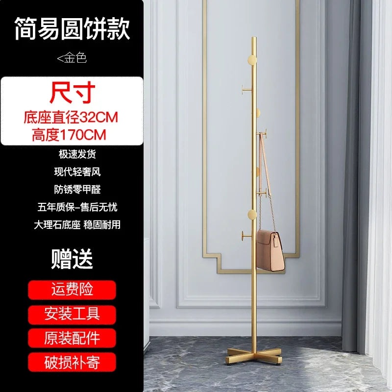 Marble Clothes Hanger Floor-Standing Bedroom Rack Simple Coat Stand Popular Clothes Organizer Luxury Garment Display