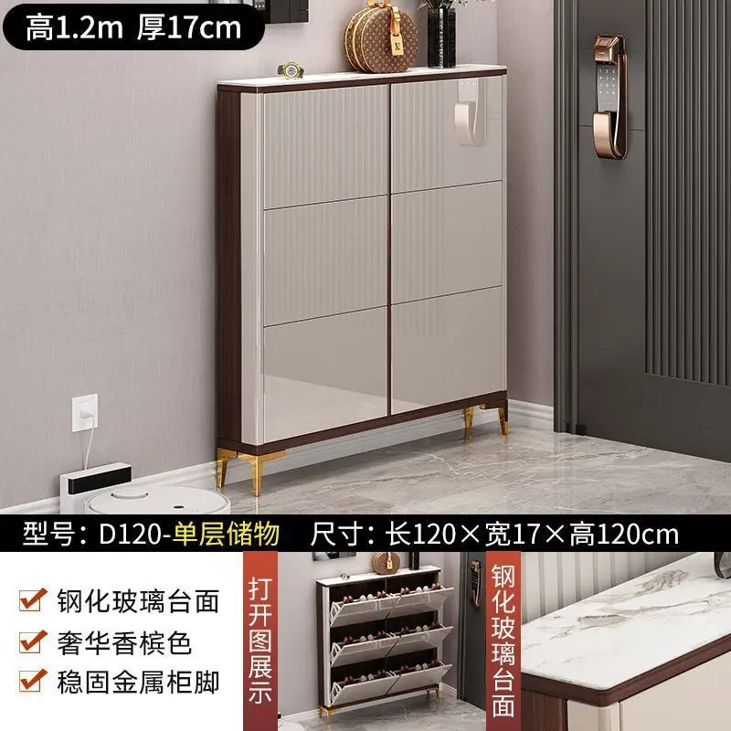 Luxury Ultra-thin Shoe Cabinet Organizer Storage Living Room Display Modern Shoe Shelf Slippers Muebles Shoemakers Furniture