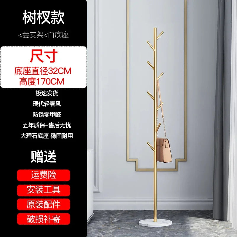 Marble Clothes Hanger Floor-Standing Bedroom Rack Simple Coat Stand Popular Clothes Organizer Luxury Garment Display