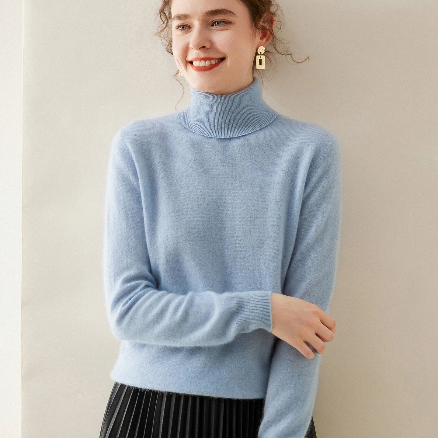Women Sweaters 100% Pure Cashmere Pullovers Winter New Arrival Turtleneck Jumpers Woman Knitwear Girl Clothes Lady Top 20Colors