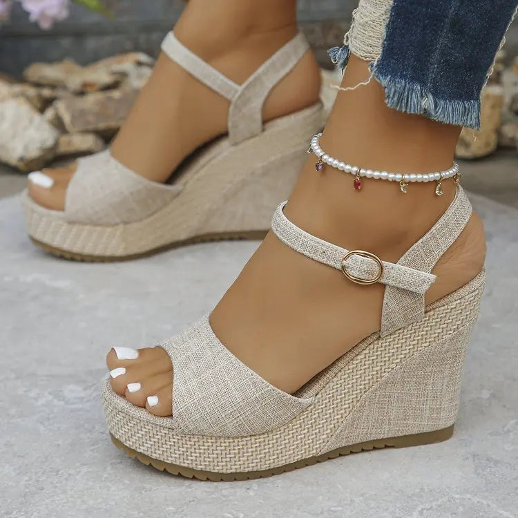 Women Sandals  Fashion Wedges Shoes Women Summer Platform High Heel Female Buckle Sandals Sexy Bohemia Style Women Shoes