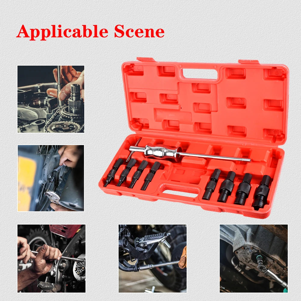 Blind Hole Bearing Extractor 9PCS/set Car Repair Tools Bearing Removal Tools Armature Bearing Pullers Disassembly Kit