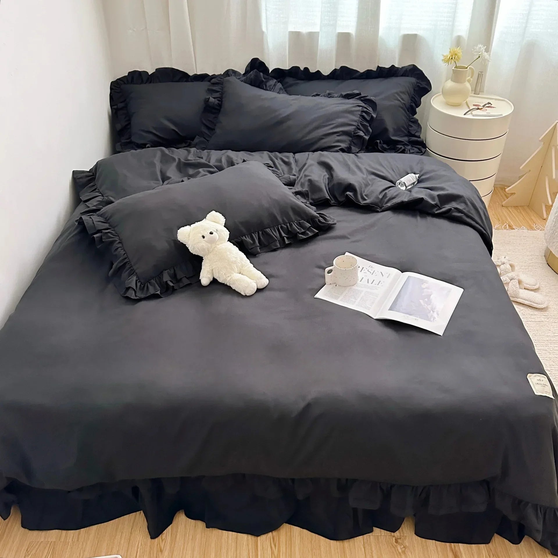 Bedding Set European Simple Large Family Set Large Quilt Cover Home Comfortable Quilt Cover Pillow Cover Bed Sheet