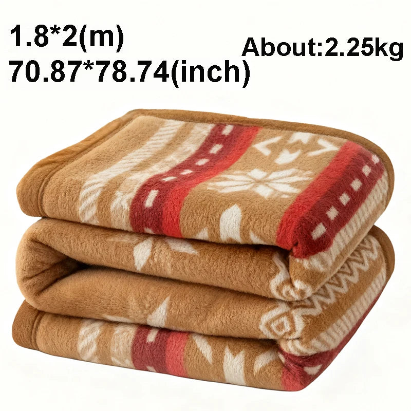 100% Wool Blanket 70% Cashmere 30% Wool Blankets Thicken Double Warm Comforter Camping Dormitory Sofa Hotel Bedding 1.5/1.8*2m