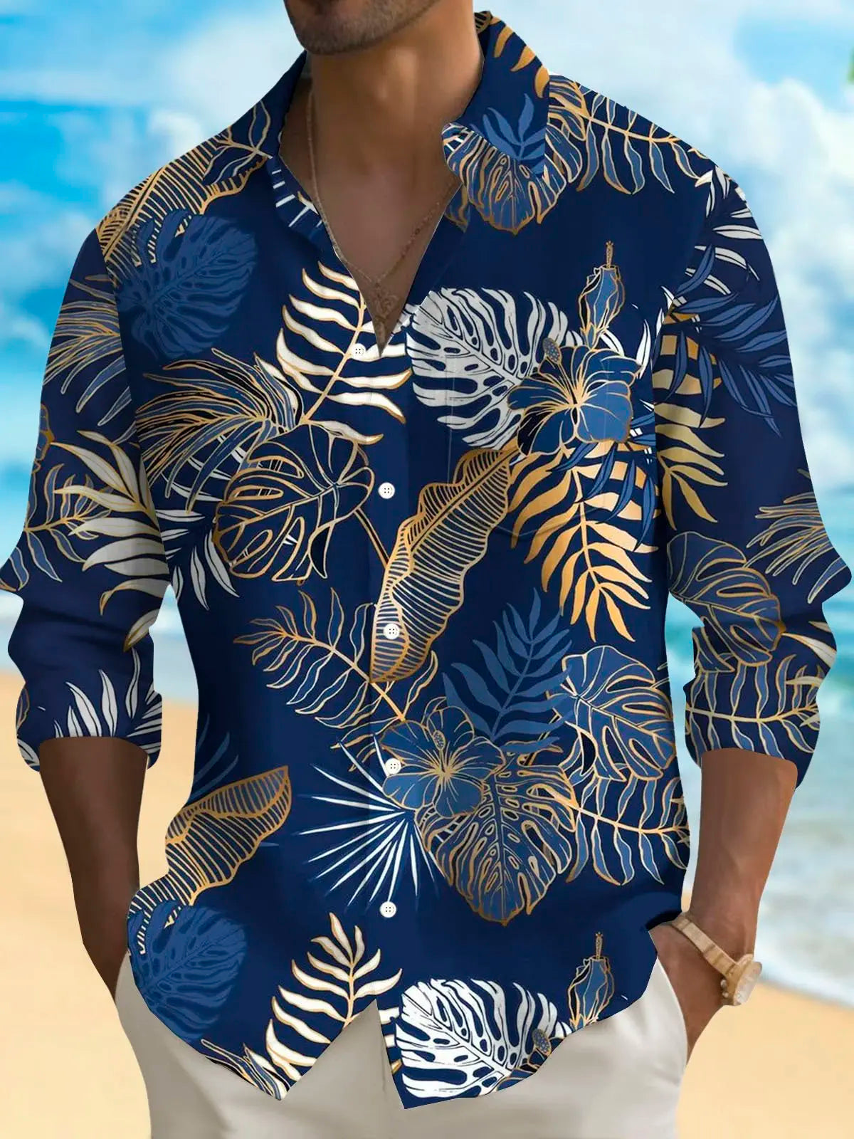 Mens Red Floral Print Long Sleeve Shirt 2023 Fashion Design Luxury Long Sleeve Tops Mens Four Seasons Button Lapel Shirt