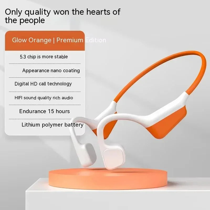 Neckband I18PRO Bluetooth 5.3 Headphones Bone Conduction Sport Earbuds HiFi Sound TWS Earphones Wireless Headest With Mic