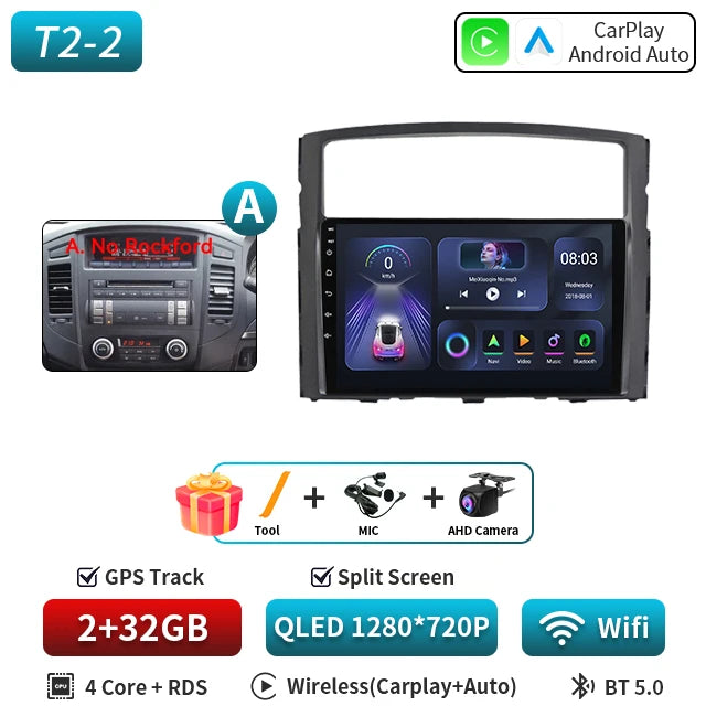 For Mitsubishi Pajero 4 2006-2014 Android Car Radio Automotive Multimedia Player GPS Navigation Carplay Touch Screen Auto Stereo
