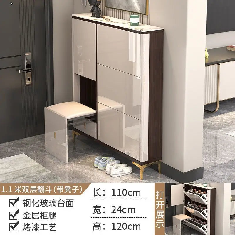 Luxury Ultra-thin Shoe Cabinet Organizer Storage Living Room Display Modern Shoe Shelf Slippers Muebles Shoemakers Furniture