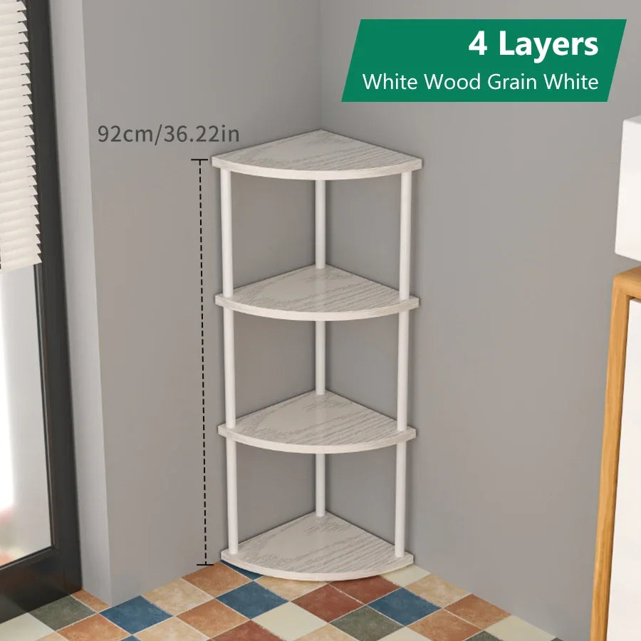 New Storage Shelf Organize Wall Corner Rack Practical Storage Rack Living Room/Kitchen/Bedroom Bookshelf Shelf Plant Rack