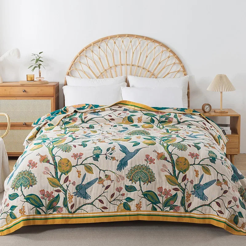 New Luxury Cotton Blankets And Bedspread Double-sided Sofa Towel Household Nap Blankets Soft Summer Cooling Quilt Bed Sheet