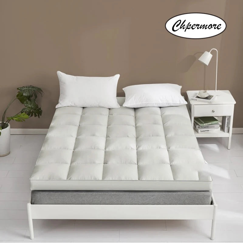 Chpermore100% Goose Down/feather Mattresses Single double keep warm Tatami thicken 10cm Mattress Toppers King Queen Size