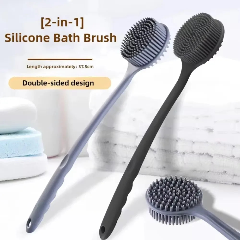Long Handle Bath Brush Bathroom Body Brushes Back Ball Brush Mud Back Scrubber Shower Massage Brush Exfoliation Bathroom Tools