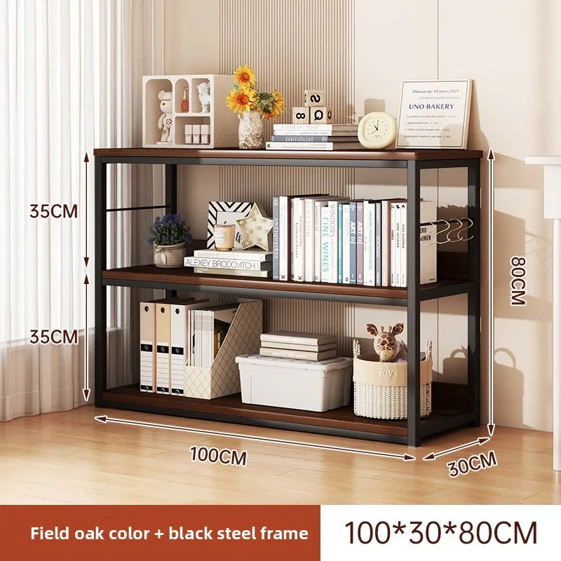 Bookshelf Floor-to-ceiling shelf Integrated wall-to-wall multi-layer storage rack Bedroom wall display cabinet Office shelf