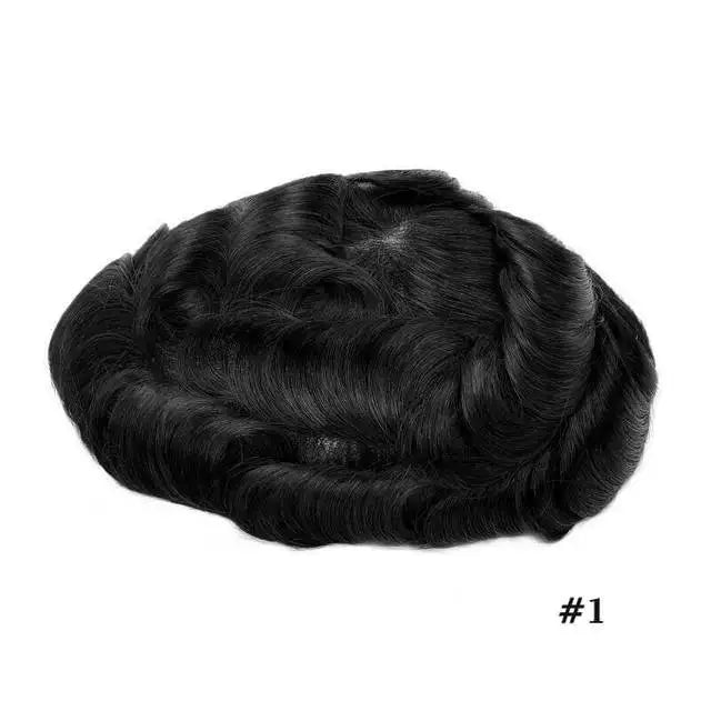 Men Toupee Capillary Prothesis Lace PU Indian Human Hair Wig for Man Australia Toupee Hairpiece Natural Hair System Durable Wigs
