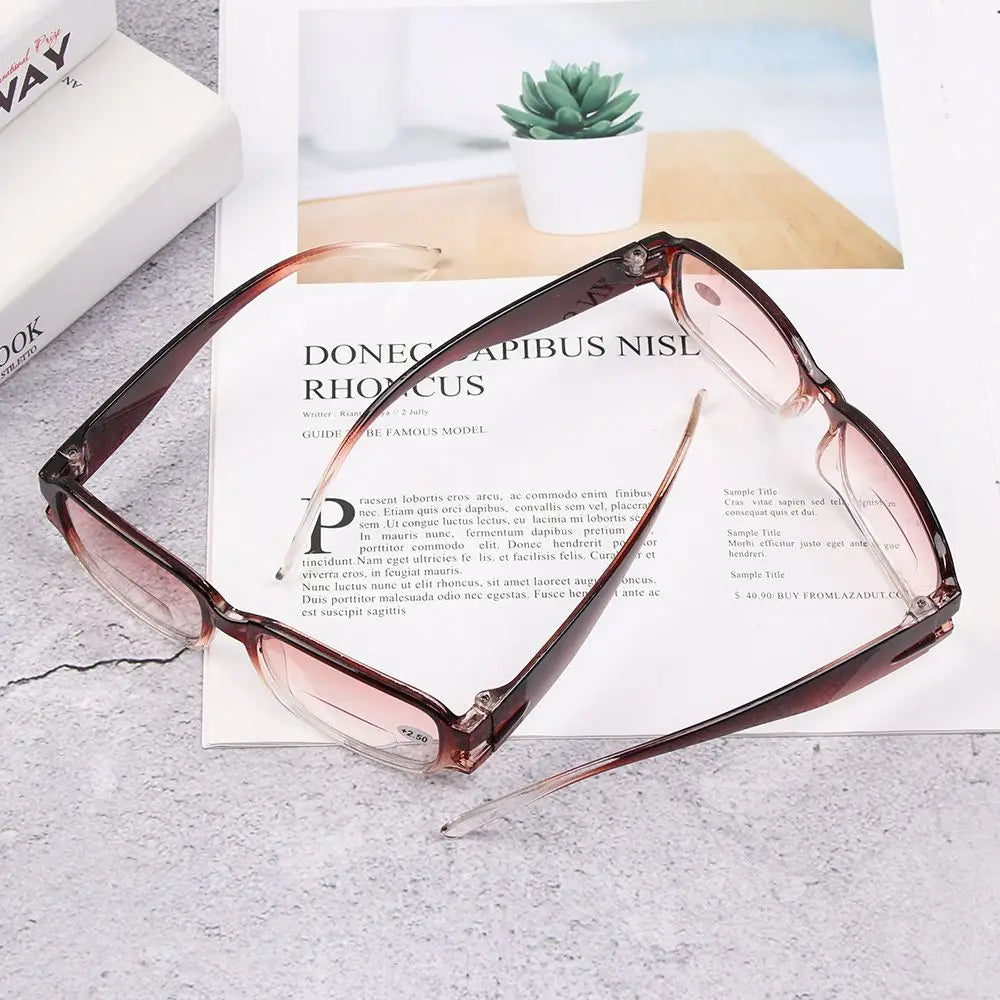 Men Women Near-far Dual-use Presbyopia Eyeglasses Light Resin Reading Glasses Read Eyewears