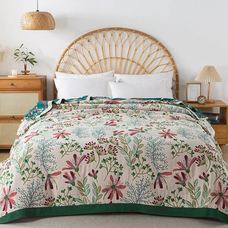 New Luxury Cotton Blankets And Bedspread Double-sided Sofa Towel Household Nap Blankets Soft Summer Cooling Quilt Bed Sheet