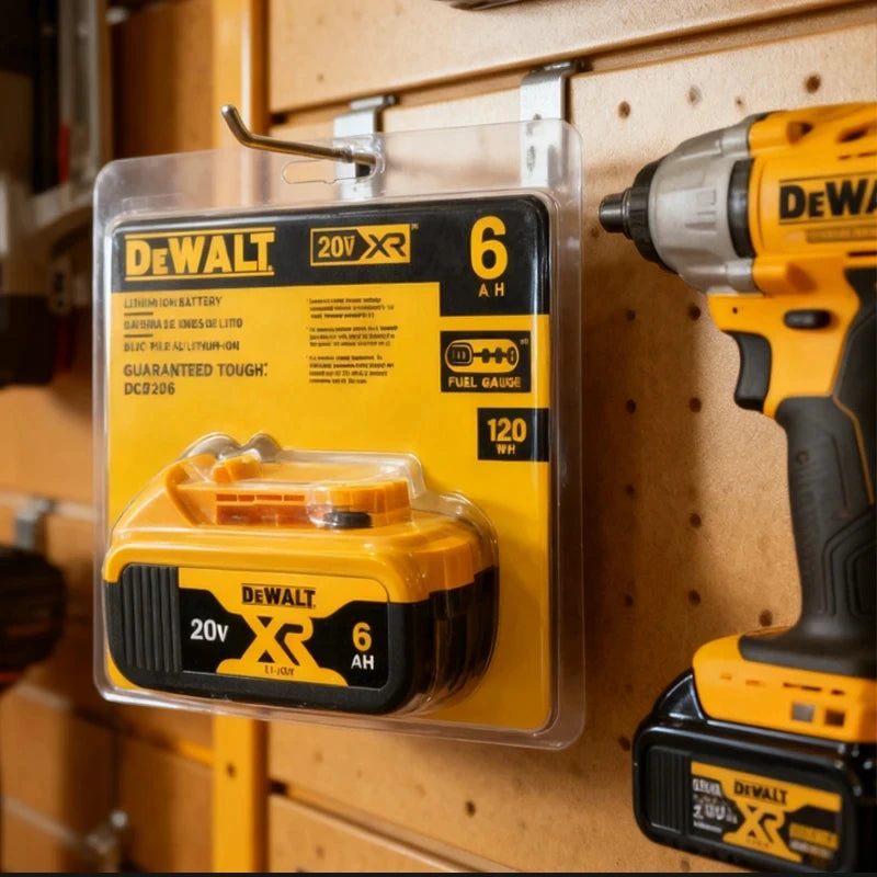 DeWalt 100% Original Battery 20V 6000mAh Li Ion Battery For DCB206 DCB205 DCB204 DCB200 DeWalt Power Tools Battery Air Transport
