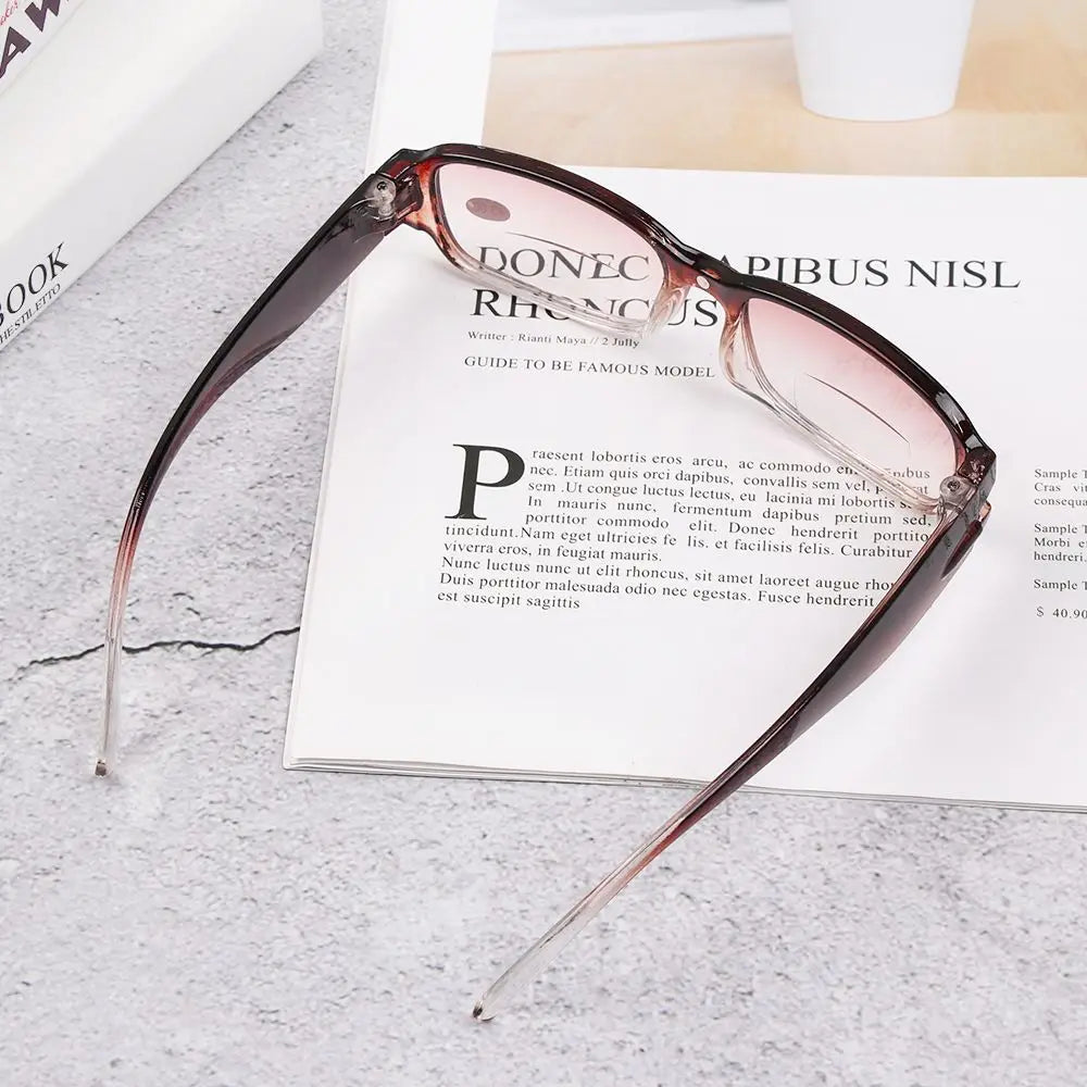 Men Women Near-far Dual-use Presbyopia Eyeglasses Light Resin Reading Glasses Read Eyewears