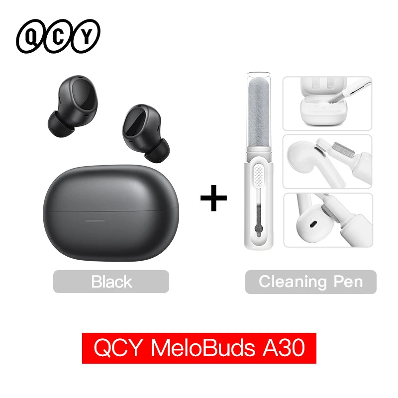 QCY MeloBuds A30 Wireless Earbuds 60dB Adaptive AI Scene ANC 8-Mic 3-Device Connect Bluetooth Earphones LDAC Hi-Res Headphones