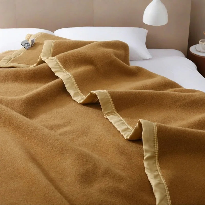 100% Wool Blankets 1.5*2/1.8*2/2*2.3m Fleece Blanket Sleeping Warm Comforter Blankets For Winter Adult Children Bedding Camping