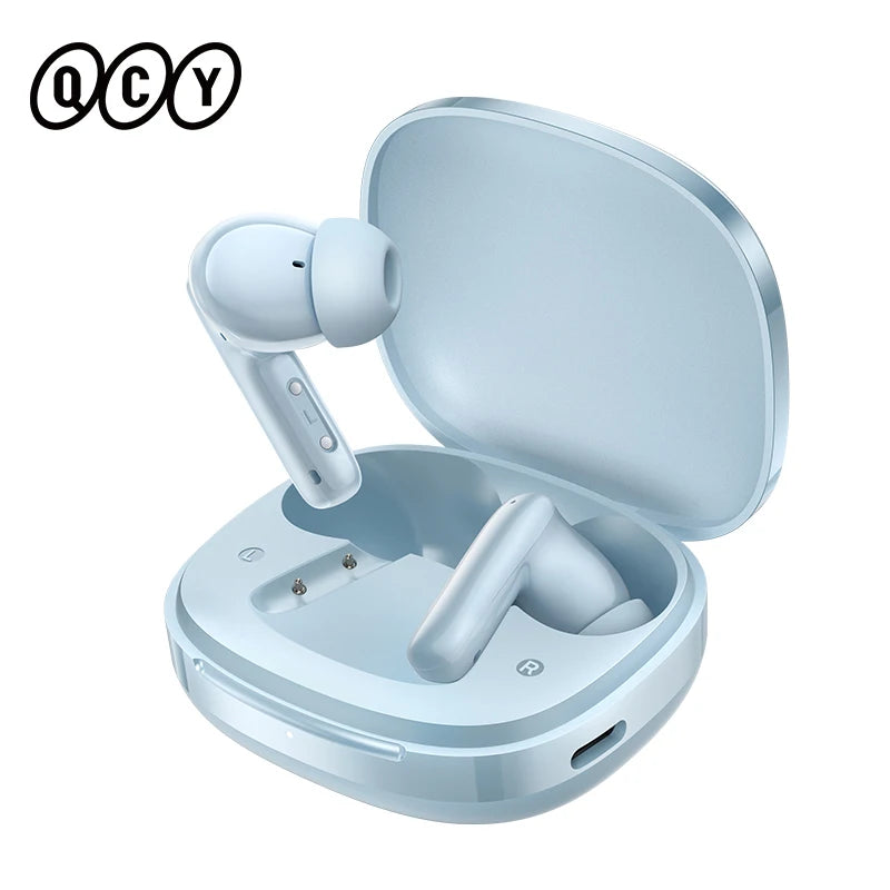 QCY T13 Pro HT23 Adaptive ANC Wireless Earbuds 13mm Drivers Powerful Bass 50dB Hybrid ANC Bluetooth 6.0 Earphones 6 Mics ENC 47H