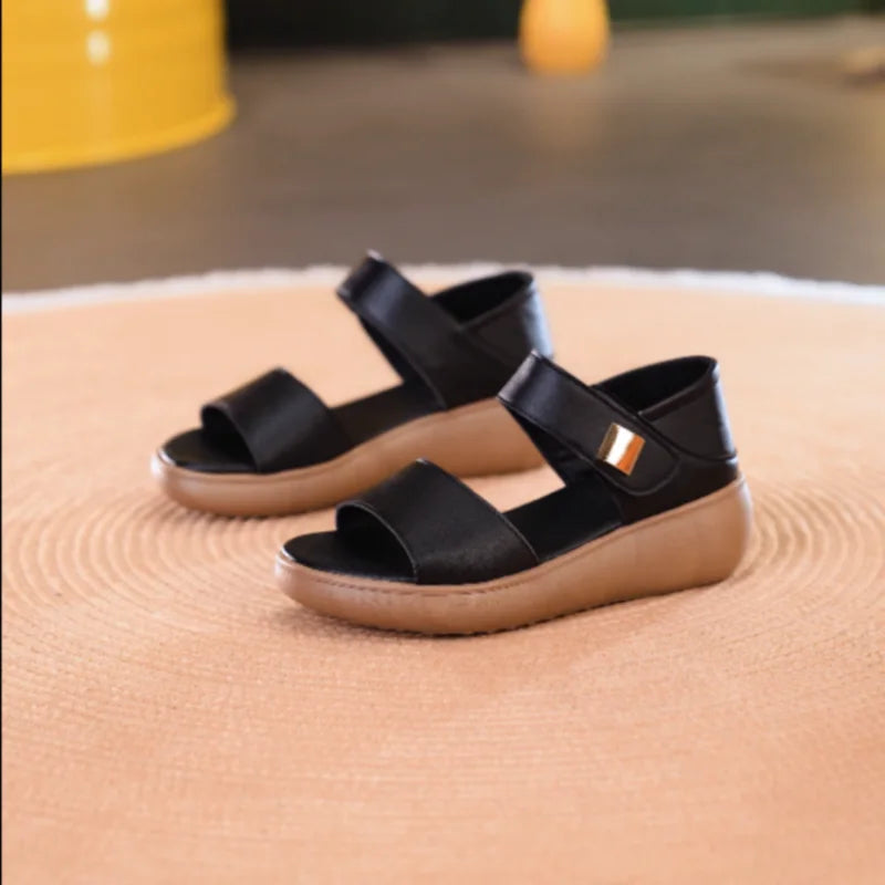Women's Platform Sandals, Lightweight & Breathable Open Toe Sandals, Adjustable Casual Shoes for Summer Daily & Beach Travel