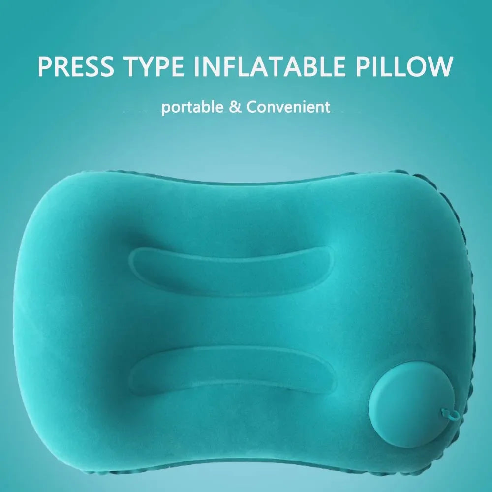 Ultra Comfort Inflatable Camping Pillow-Square Portable Neck Lumbar Support for Outdoor Travel Hiking Airplane Office&Hom