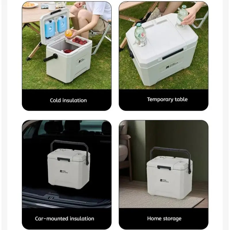MOBI GARDEN Outdoor Portable Camping Picnic Cooler Food Grade PP Liner Outdoor Portable Mini Fridge Wear Resistant Shockproof