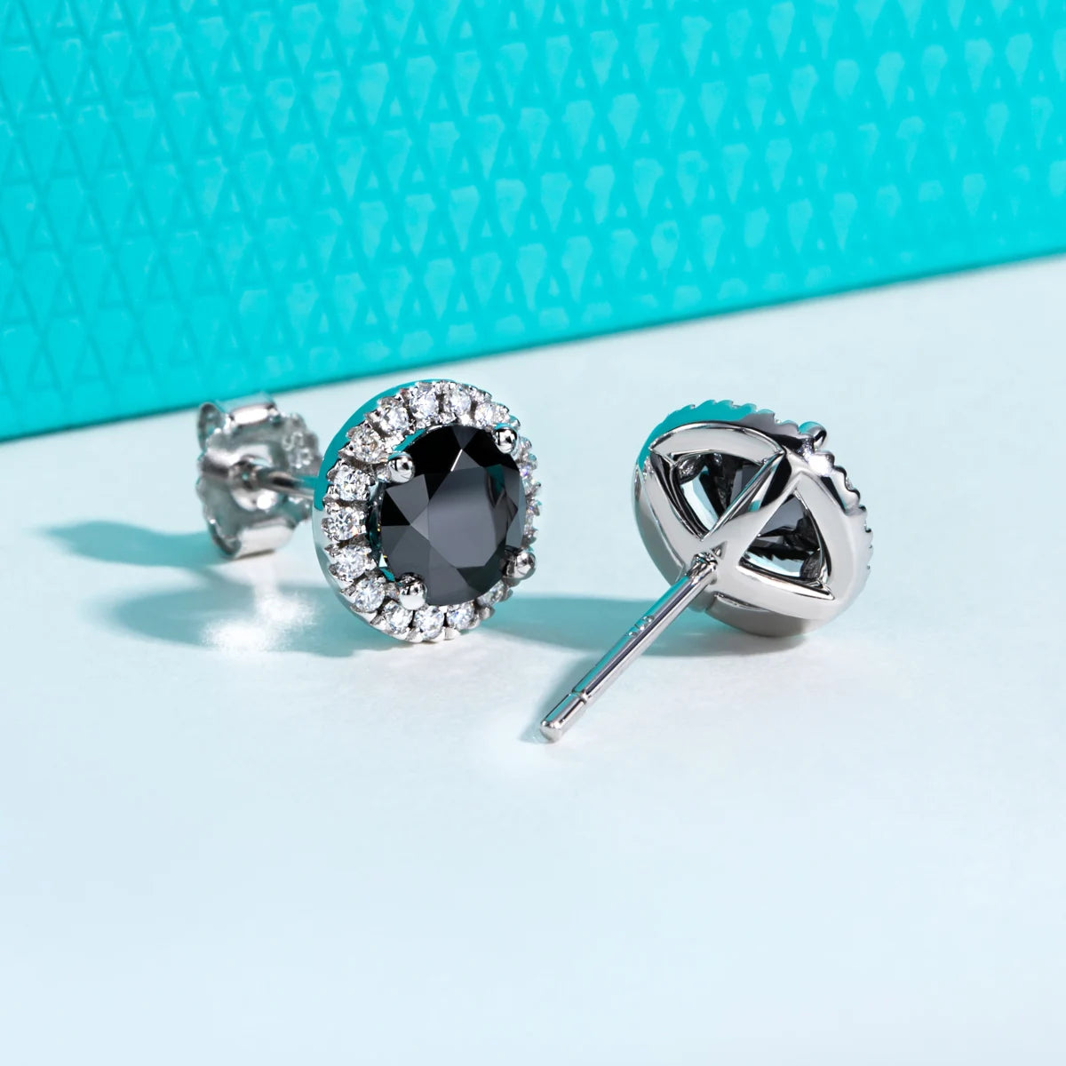AnuJewel 1ct Black Moissanite Classic Earring 925 Sterling Silver 18K Plated Stud Earrings for Woman Fine Jewelry Wholesale
