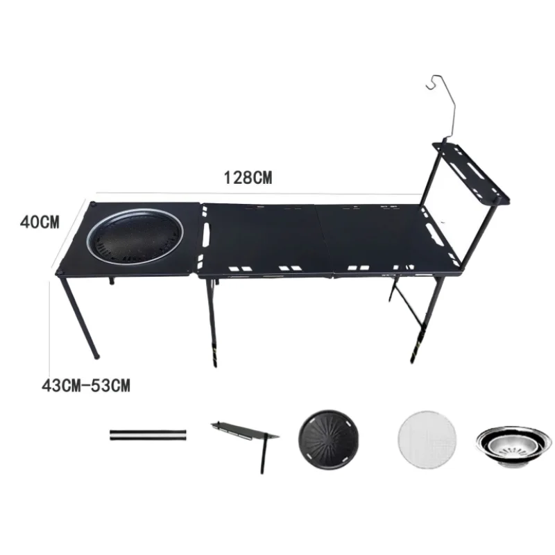 Outdoor Multifunctional IGT Tactical Table Portable Folding Table Can Be Raised And Lowered Picnic Table